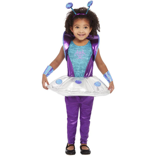 Costume da aliena piccola blu per bambina