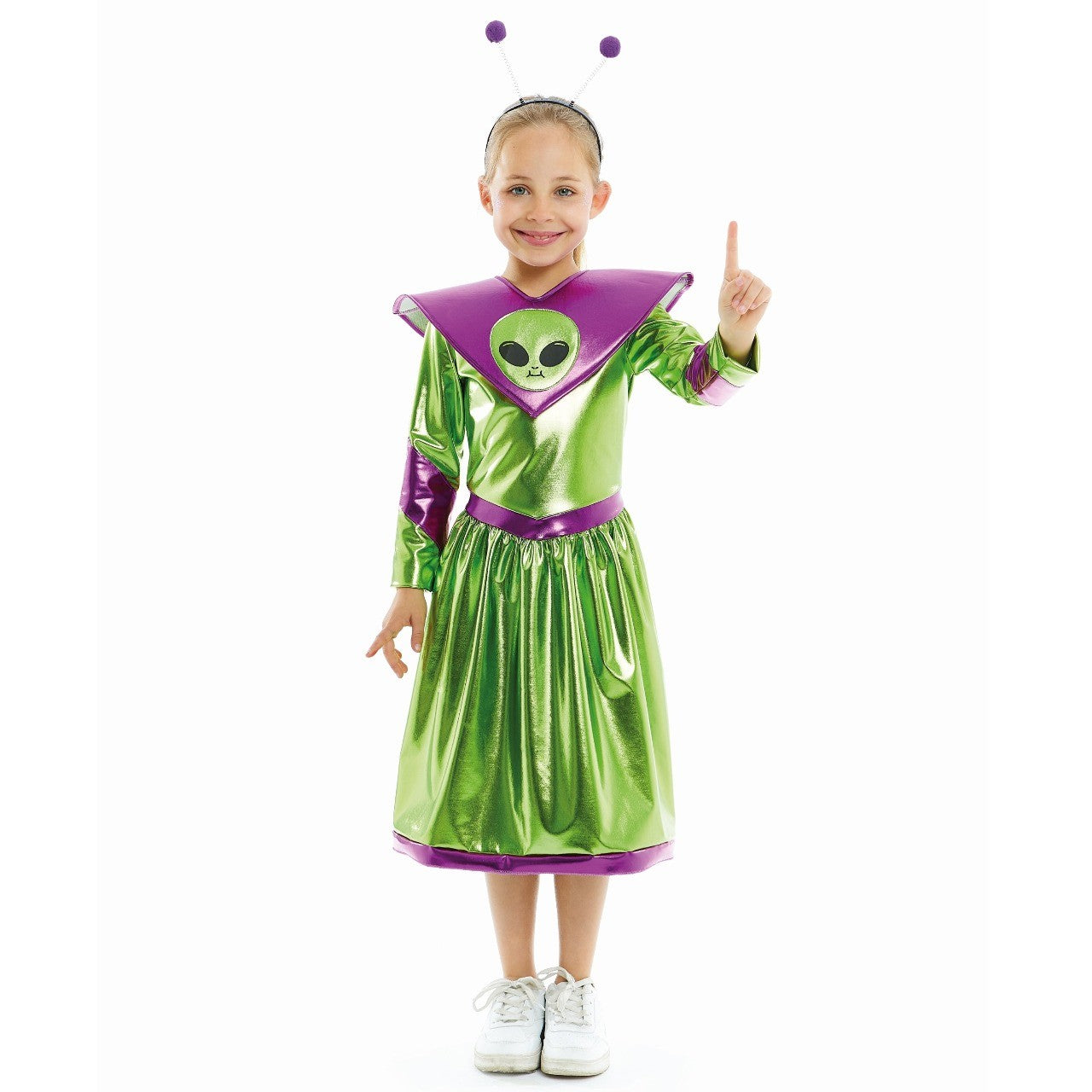 Costume da aliena verde per bambina