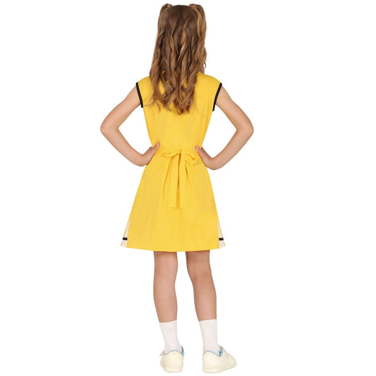 Costume da cheerleader giallo per bambina