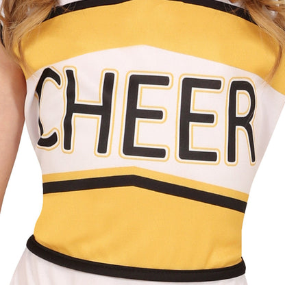 Costume da cheerleader giallo per bambina