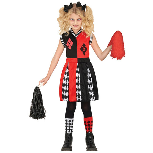 Costume da Arlecchino Cheerleader per bambina
