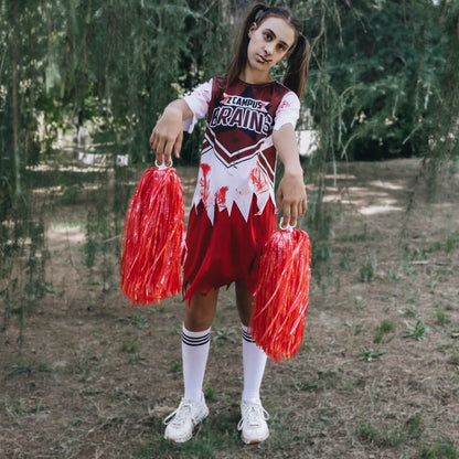 Costume da Capitano Zombie da Cheerleader per bambina