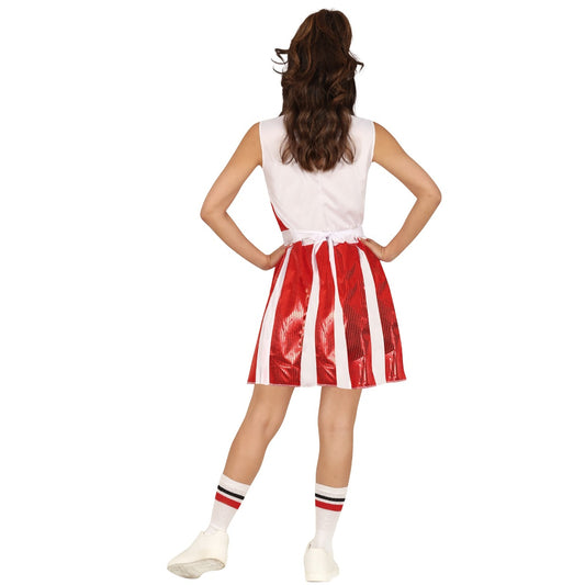 Costume da cheerleader con paillettes per donna