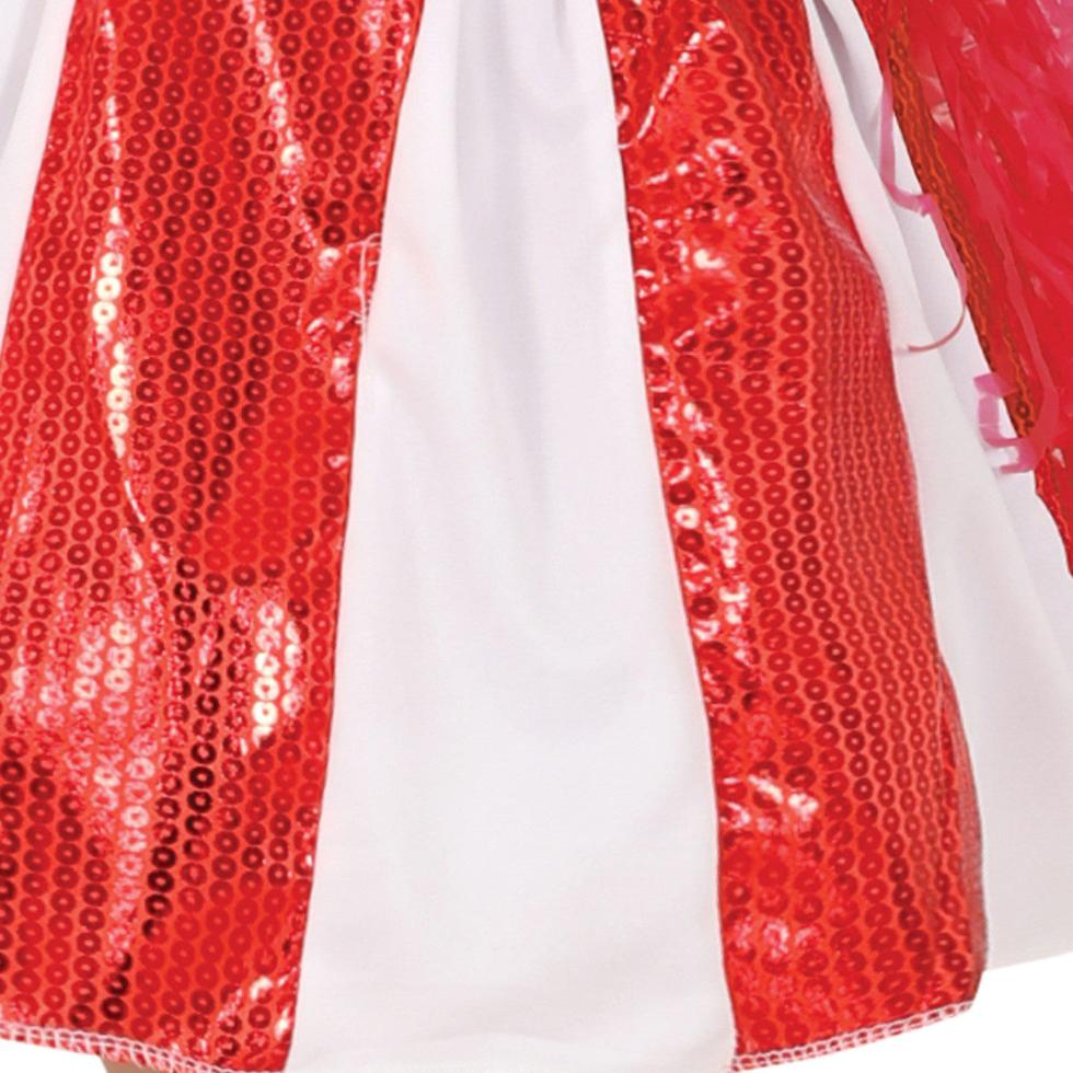 Costume da cheerleader con paillettes per ragazza