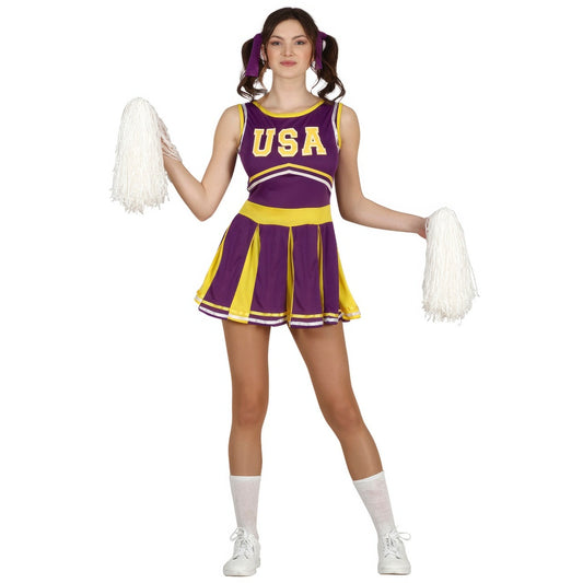 Costume da cheerleader lilla per adolescente