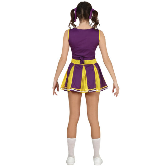 Costume da cheerleader lilla per adolescente