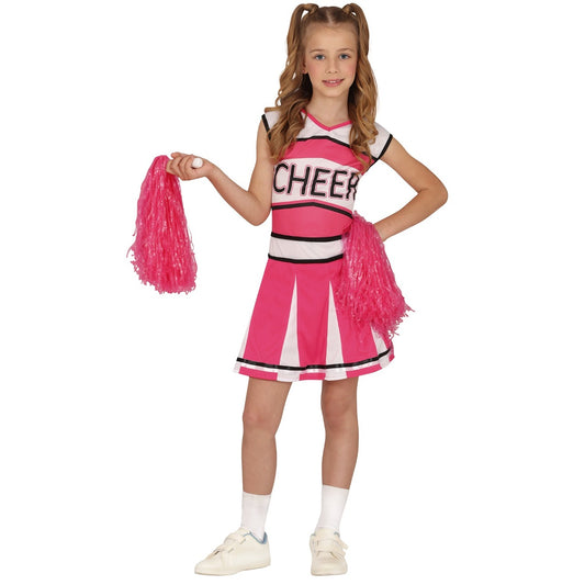 Costume da cheerleader rosa per bambina