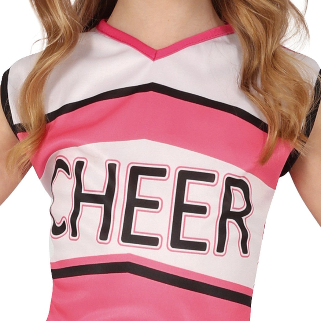 Costume da cheerleader rosa per bambina