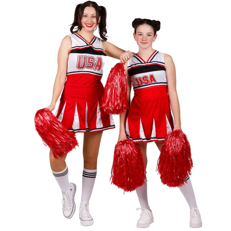DAZZTIME Vestito Cheerleader Bambina,Cheerleader Costume Bambina Maniche Lunghe Uniformecon Pompon E Calzini E Copricapocostume Da Cheerleaderper Carnevalecarnevali E Feste A Tema 2 DAZZTIME Vestito Cheerleader Bambina,Cheerleader Costume Bambina Maniche Lunghe Uniformecon Pompon E Calzini E Copricapocostume Da Cheerleaderper Carnevalecarnevali E Feste A Tema 2