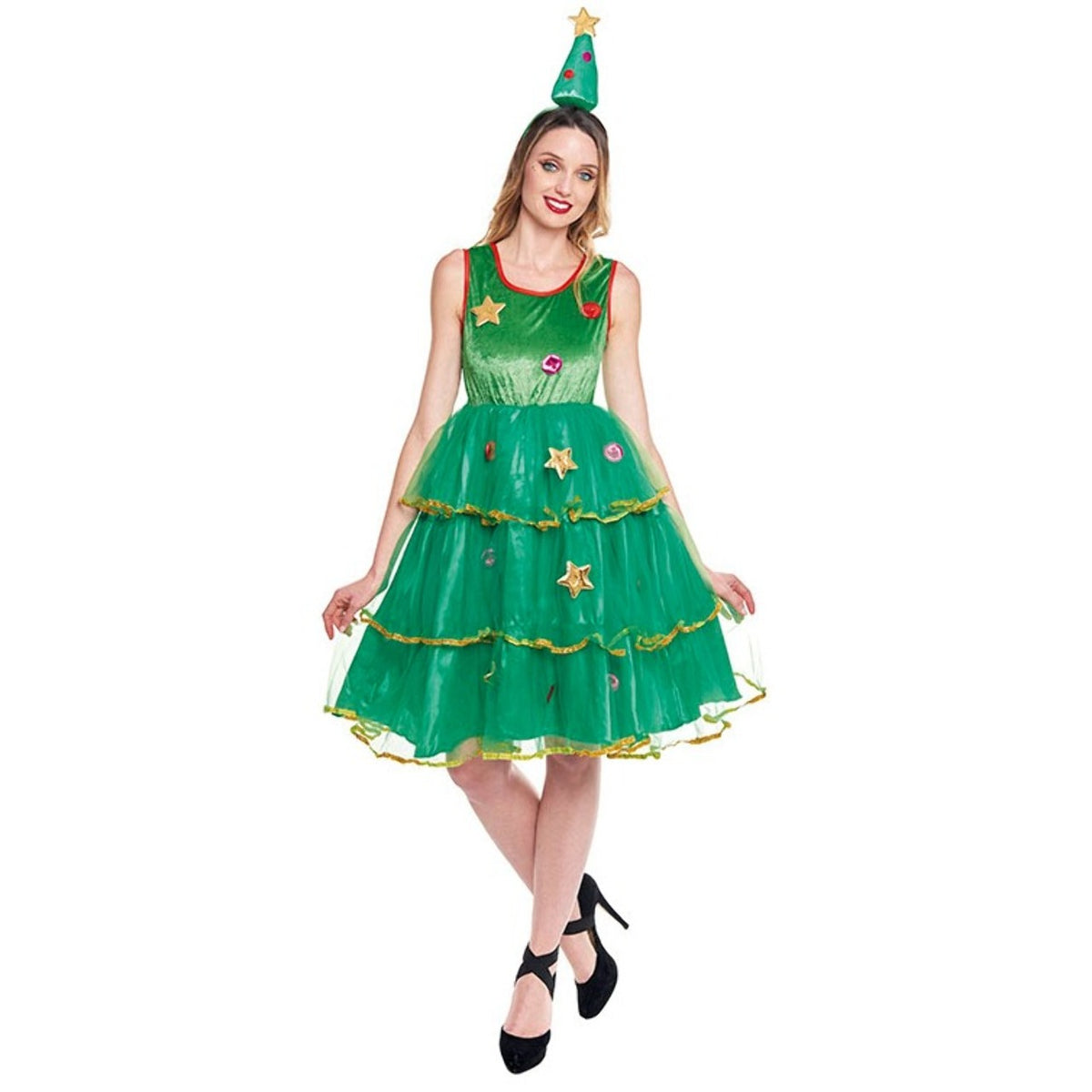 Costume da Albero di Natale Verde per donna