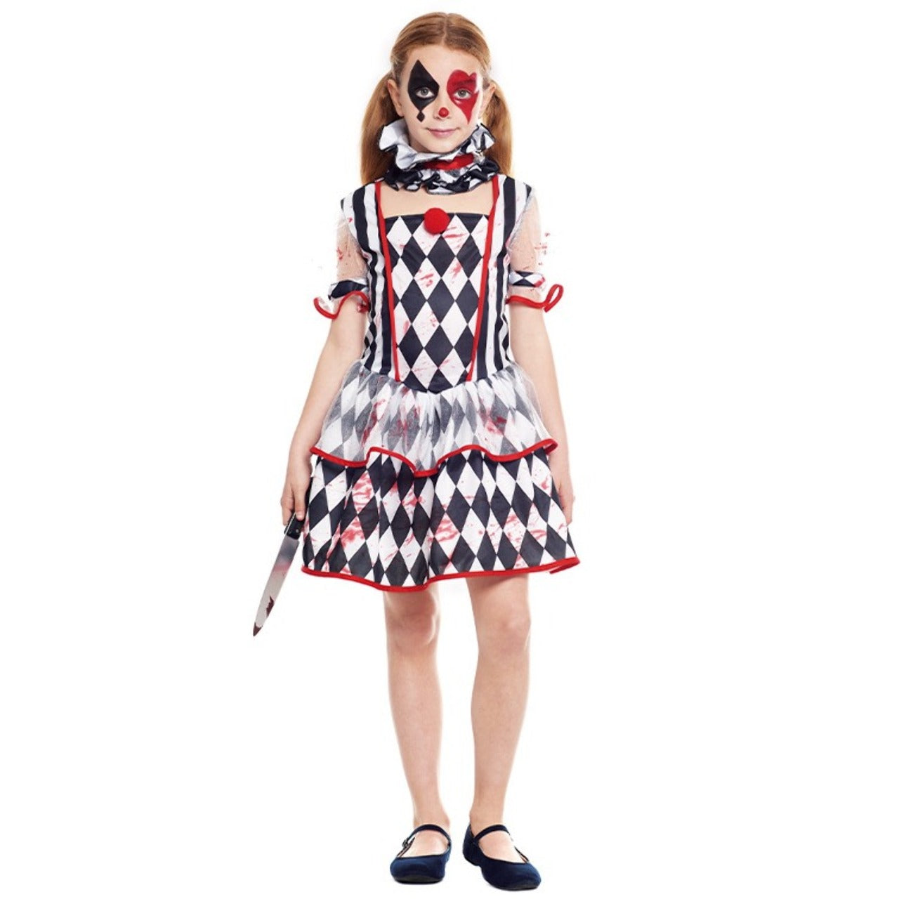Costume da Arlecchino Sanguinario Rombi per bambina