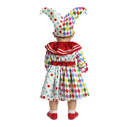 Costume da Arlecchino vestito a pois per bebè