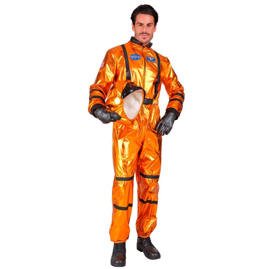 Costume da Astronauta Space Arancione per uomo