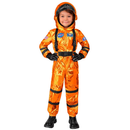 Costume da Astronauta Space Arancione per bambini