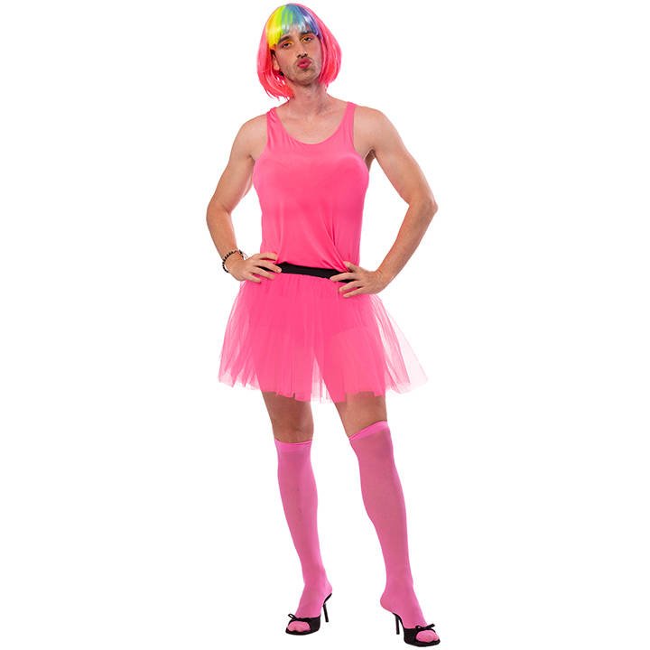 Costume da ballerina fucsia per uomo