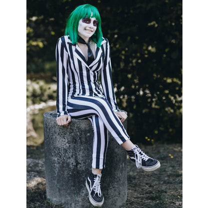 Costume da Beetlejuice a Righe per donna