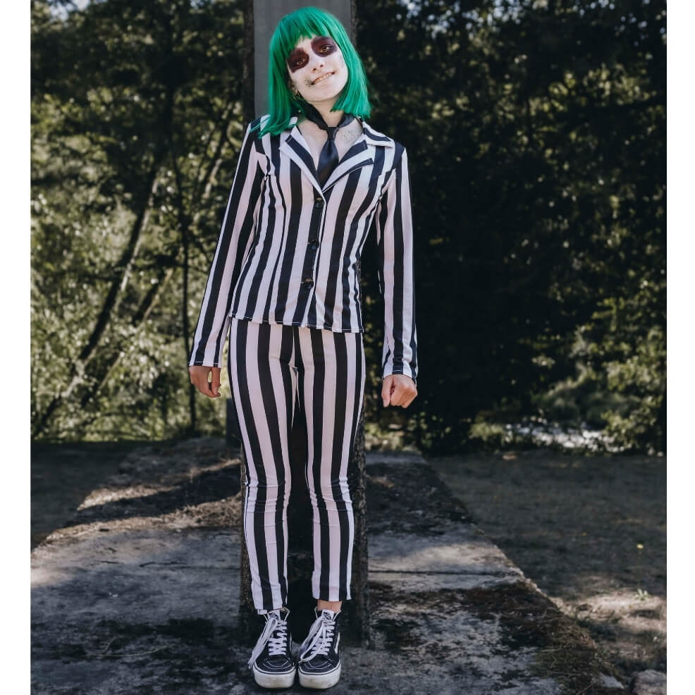 Costume da Beetlejuice a Righe per donna