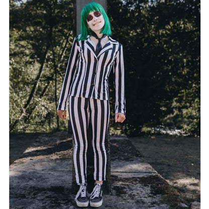 Costume da Beetlejuice a Righe per donna