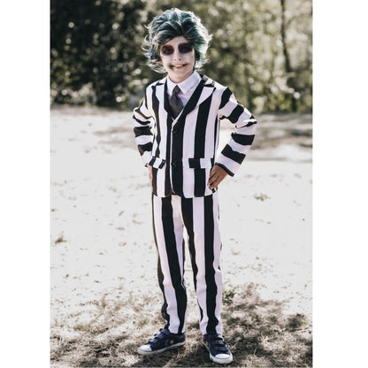 Costume da Beetlejuice a Righe per bambino