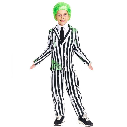 Costume da Fantasma a righe Ultratumba per bambino