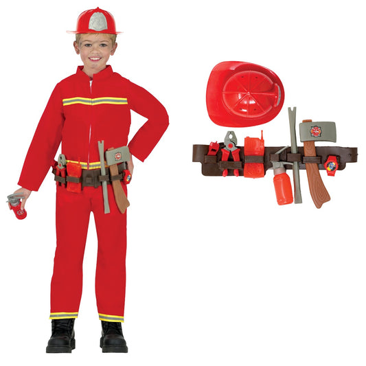 Costume da Pompiere con Attrezzi per bambino