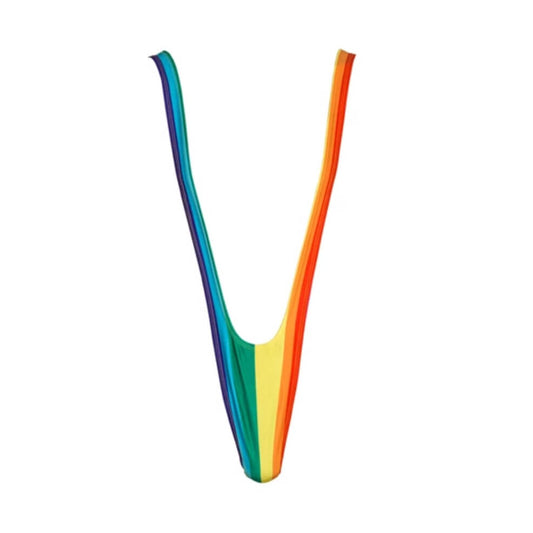 Costume da Borat Mankini Arcobaleno per adulto