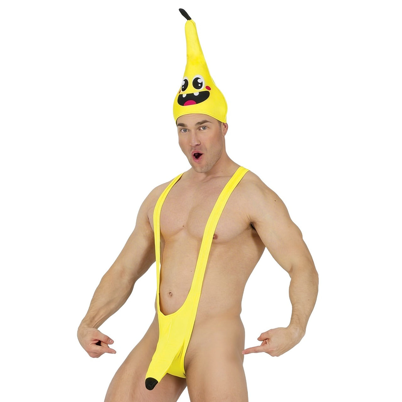 Costume da Borat Mankini Banana per adulto