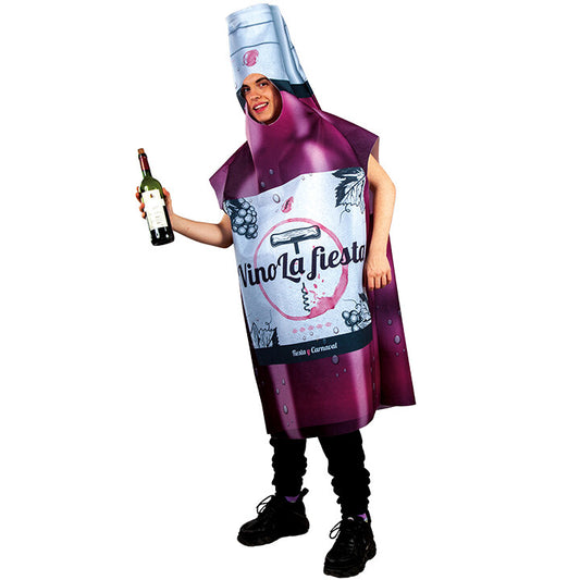 Costume da bottiglia di vino per feste per adulti