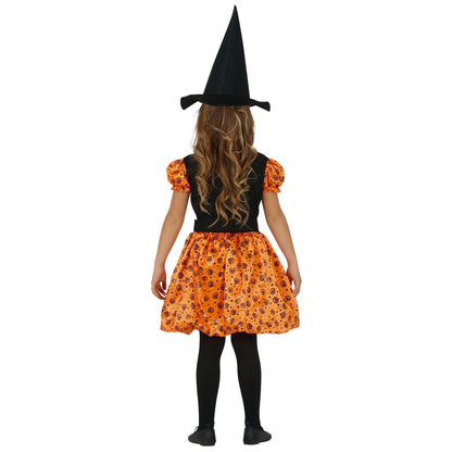 Costume da Strega Zucca Arancione per bambina 