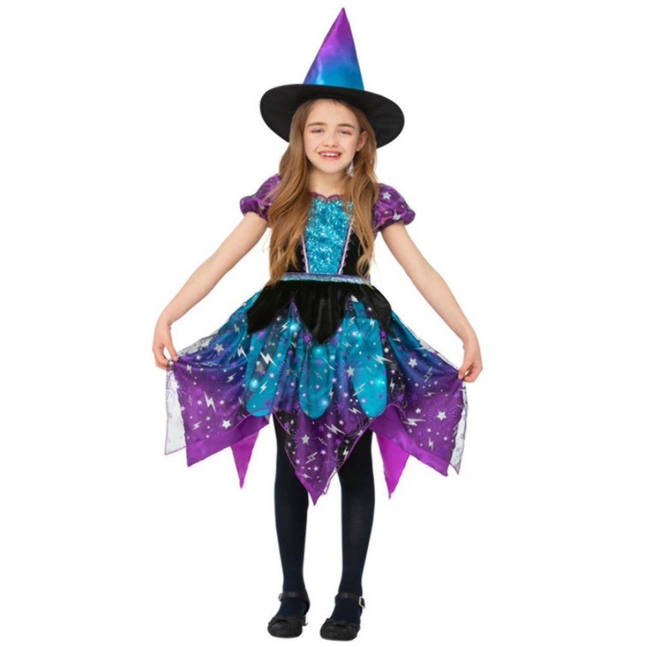 Costume da Strega Deluxe con luce per bambina