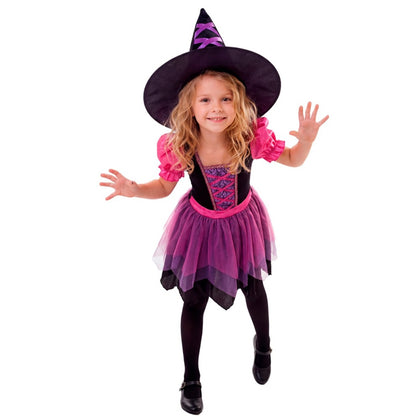 Costume da Strega Fucsia per bambina