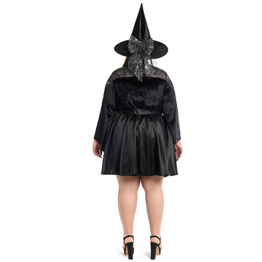 Costume di Strega Ragnatela Plus per donna