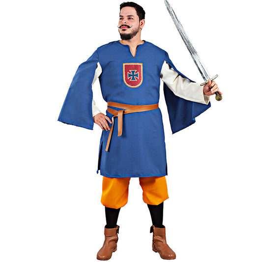 Costume da cavaliere scudiero medievale per uomo