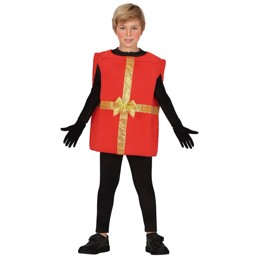 Costume da scatola regalo rossa per bambini