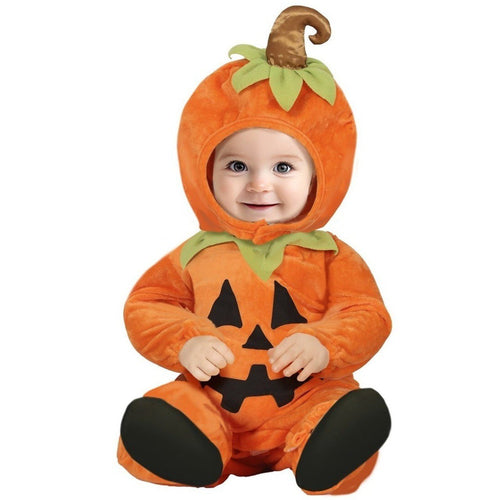 Costume Di Halloween A Forma Di Zucca Per Bambini - Completo Con Cappello, Scarpe E Borsa Portacaramelle