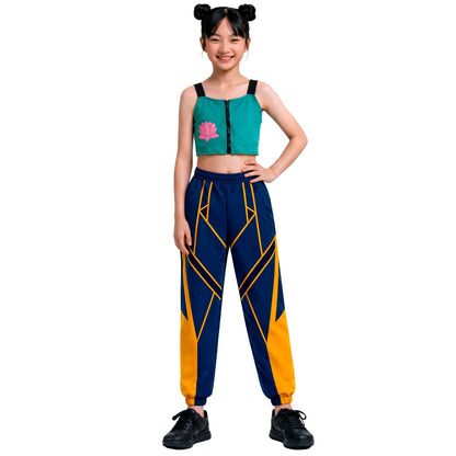 Costume da Cantante K-Pop Blu Eco per bambina