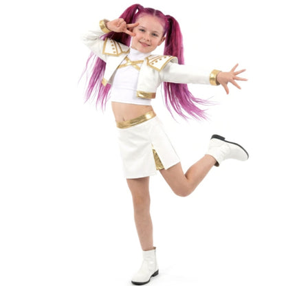 Costume da Cantante K-Pop Bianca Deluxe per bambina