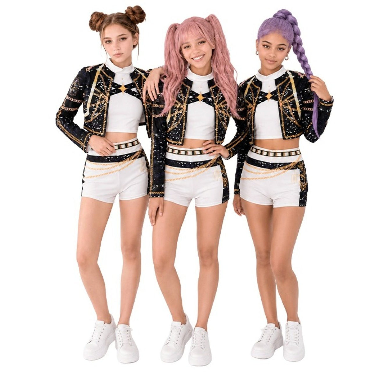 Costume da Cantante K-Pop Bianca Luxury per donna