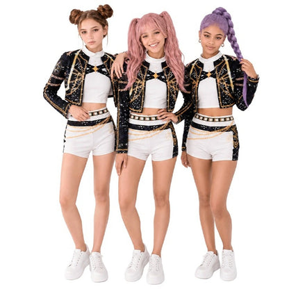 Costume da Cantante K-Pop Bianca Luxury per donna