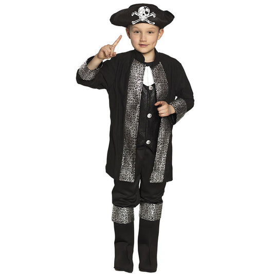 Costume da Capitano Pirata nero per bambino