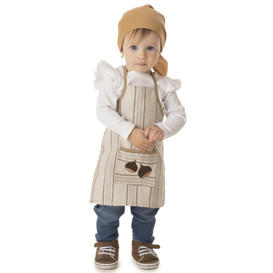 Costume da caldarrostaia grembiule a righe per neonato