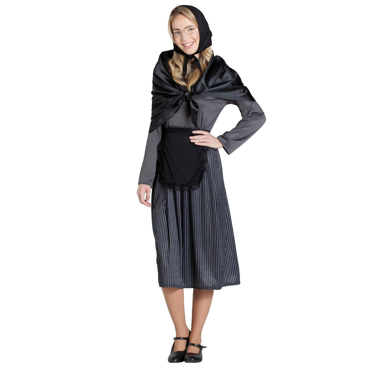 Costume da caldarrostaia nero per donna