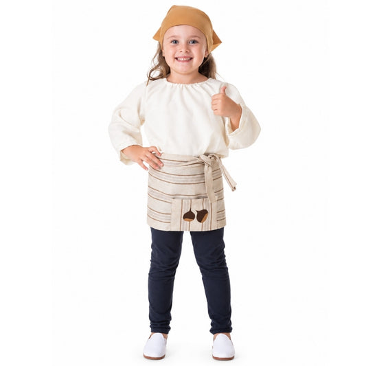 Costume da caldarrostaia a righe per bambina