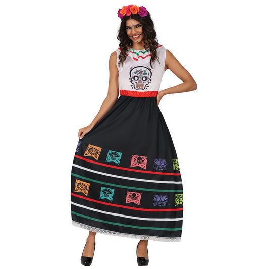 Costume da Catrina Colorata per donna 