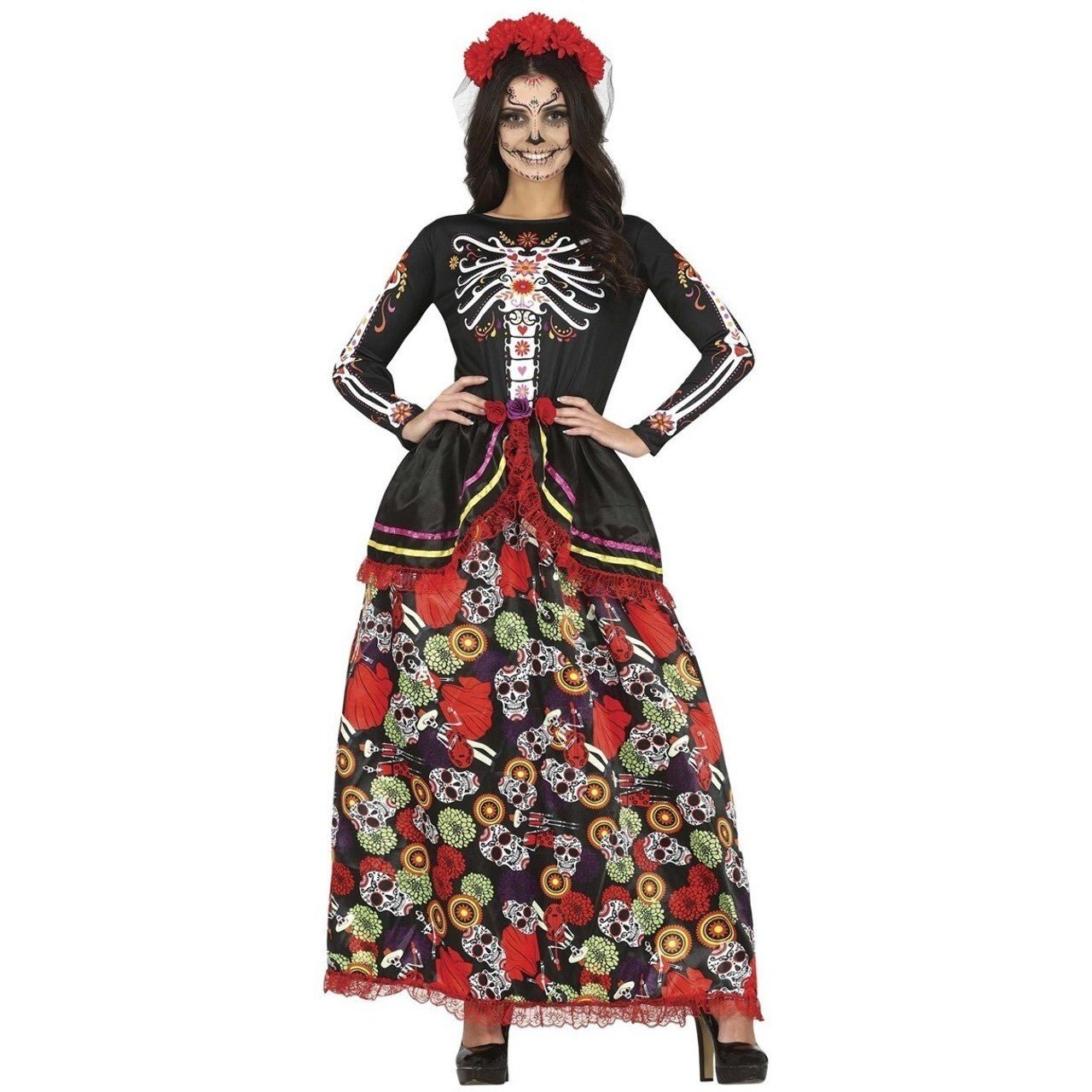 Costume da Catrina Fiori per adolescente