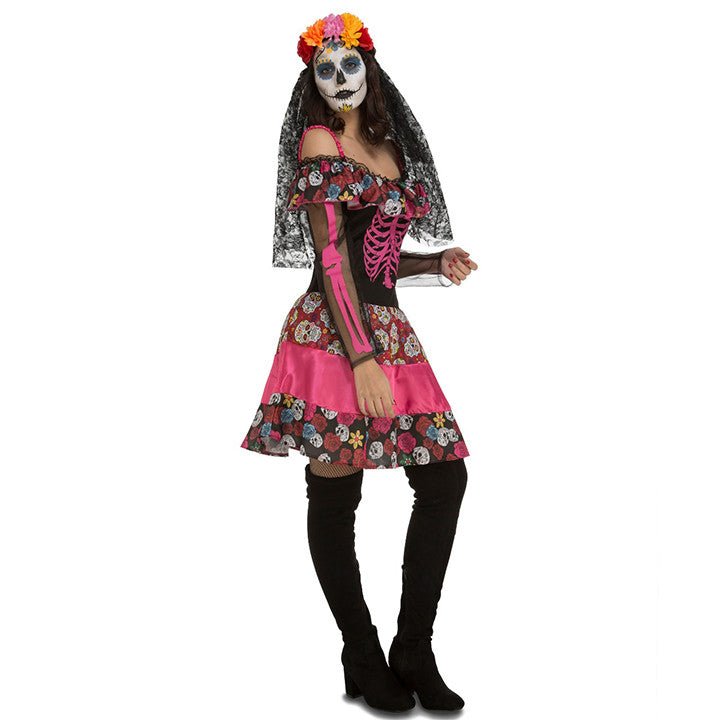 Costume da Catrina Fucsia per donna