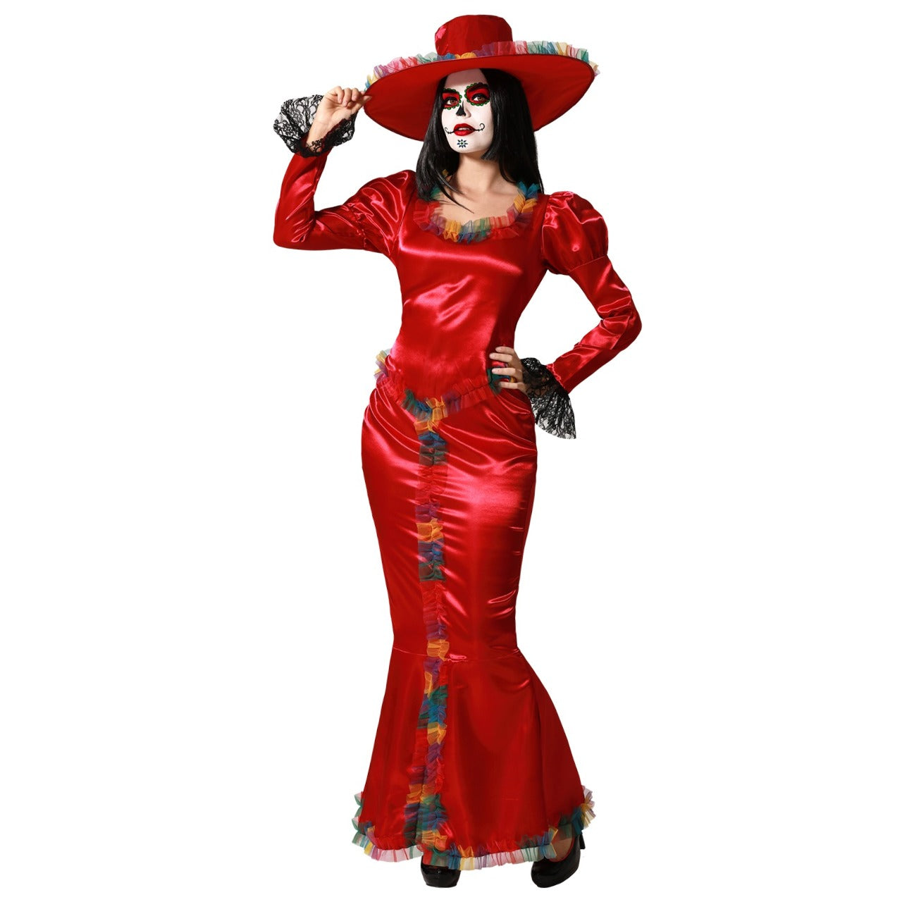 Costume da Catrina Rosso per donna