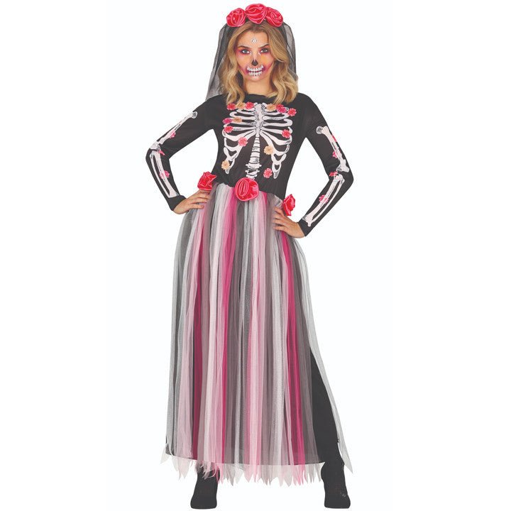 Costume da Catrina rosa per donna