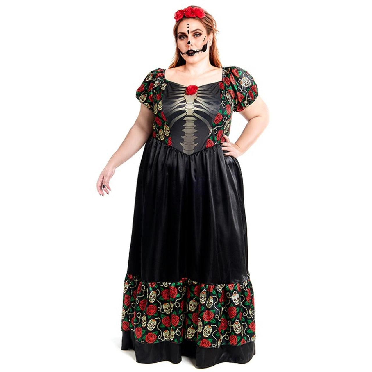 Costume da Catrina Vestito Plus per donna