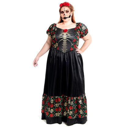 Costume da Catrina Vestito Plus per donna